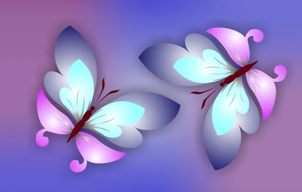 Бабочки, нежный, цвет, вектор, весна, Настроение