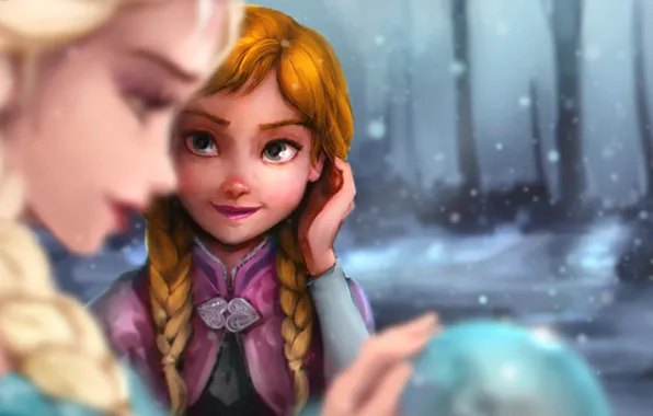 Картинка Frozen, Disney, Anna, Elsa, Холодное сердце