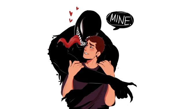 Арт, белый фон, комиксы, Веном, Venom, Эдди Брок, мой
