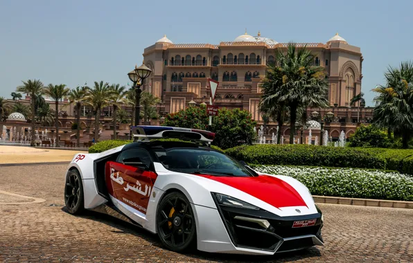 Картинка police, dubai, lykan, hypersport