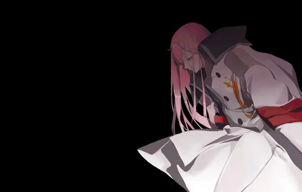 Девушка, ночь, тьма, плащ, 002, Darling In The Frankxx, Милый во Франксе, Zero Two