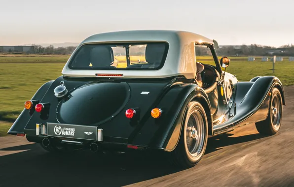 Road, traffic, green grass, 2022, Morgan Plus Four LM62