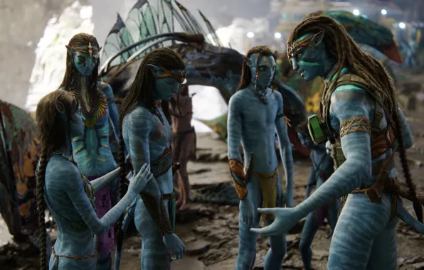 Avatar, Neytiri, family, Jake Sully, Avatar: The Way of Water, Kiri, Neteyam, Lo'ak