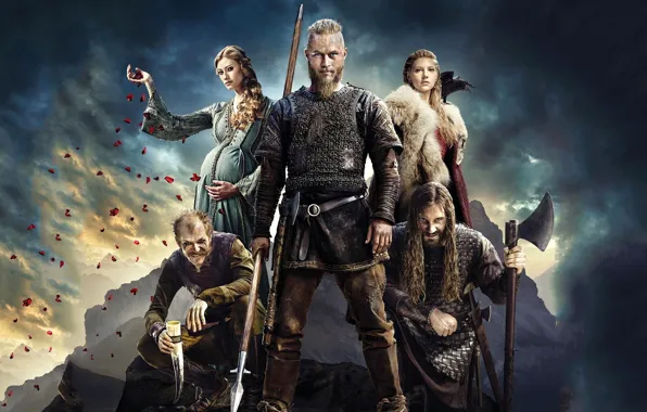 Сериал, герои, воины, Vikings, Викинги
