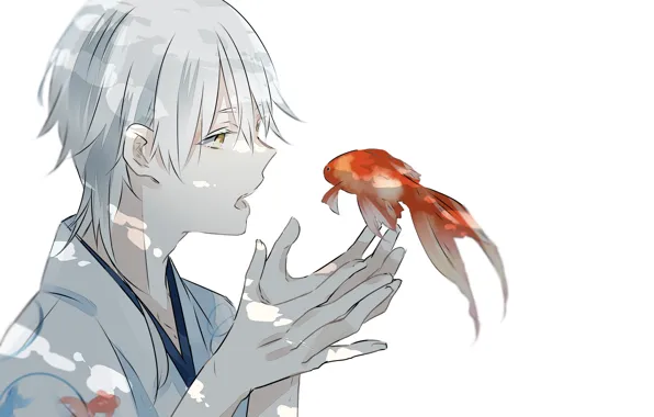 Рыбка, арт, парень, Touken Ranbu, Танец мечей