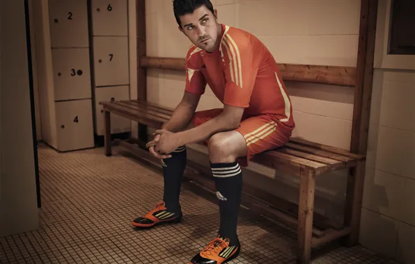 Спорт, Футбол, Форма, Football, Давид Вилья, David Villa, Sport, Футболист