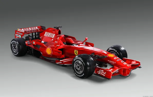 Красный, Ferrari, болид, Formula-1