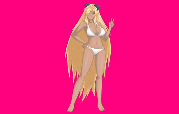 Dress, weapon, boobs, big, anime, tits, blonde, large