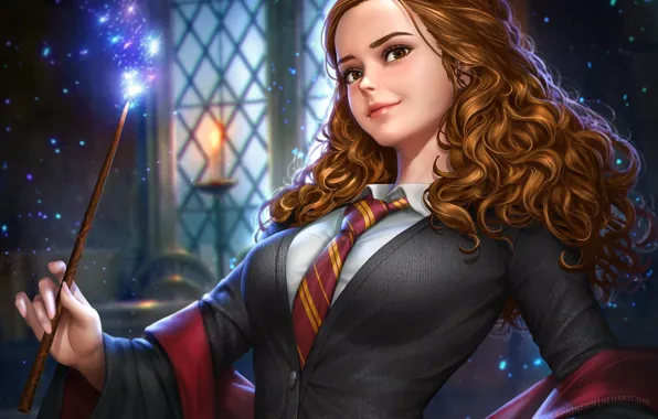 Emma Watson, magic, art, Harry Potter, Hermione Granger, Hermione, movies, magician