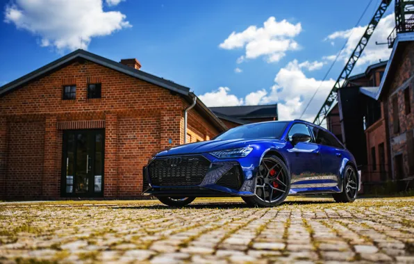 Картинка Audi, Blue, Avant, RS6, VAG, Tile