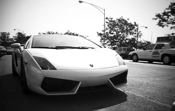 Картинка city, город, фото, движение, cars, auto, wallpapers, Lamborghini Gallardo