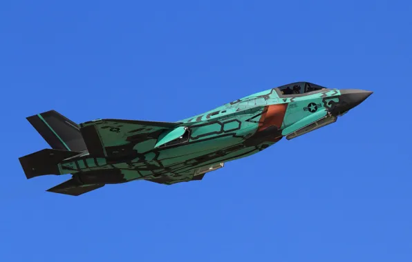 Картинка истребитель, бомбардировщик, Lightning II, F-35A