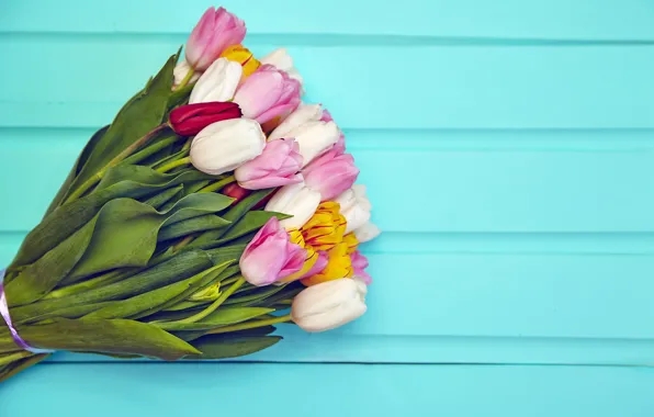 Цветы, букет, весна, colorful, тюльпаны, fresh, pink, flowers