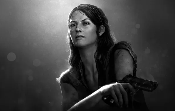 Картинка девушка, пистолет, оружие, выжившие, The Last of Us, Tess, Naughty Dog, PlayStation 3