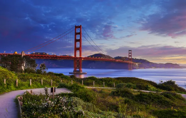 Картинка Сан-Франциско, Golden Gate Bridge, San Francisco, пролив Золотые Ворота, Мост Золотые Ворота, San Francisco Bay