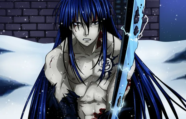 Меч, аниме, арт, парень, D. Gray-man