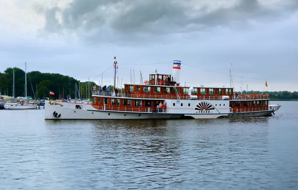 Ретро, Германия, Росток, пароход
