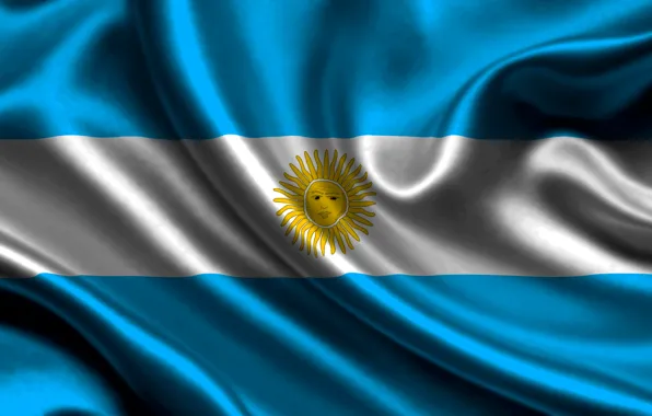 Картинка Солнце, Флаг, Текстура, Argentina, Аргентина, Flag, Аргентинская Республика