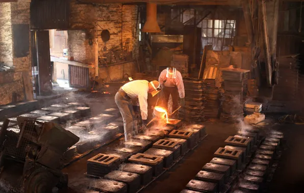 Fire, casting, foundry