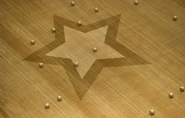Поле, знак, сено