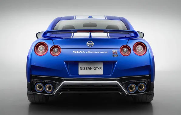 Фонари, Blue, Спорткар, Задок, 50th Anniversary Edition, Japan Car, 2020 Nissan GT-R