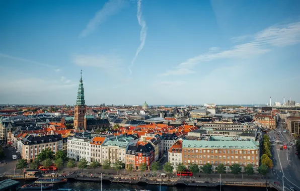 Здания, Дания, улицы, Копенгаген
