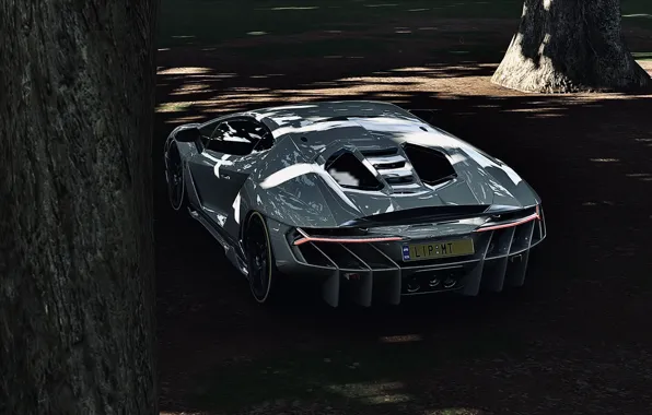 HDR, Lamborghini, Park, Game, Trees, UHD, Centenario, Lamborghini Centenario LP 770-4