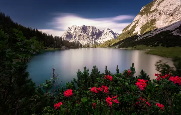 Картинка горы, озеро, Австрия, Альпы, Тироль, Зеебензее