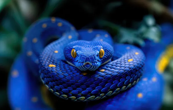 Snake, blue, eyes, danger