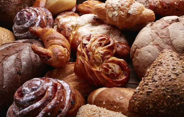 Выпечка, булочки, ассорти