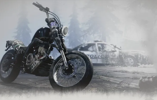 Картинка Car, Bike, Days Gone, Post Apocalypse