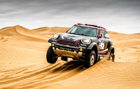 Песок, Mini, Черный, Пустыня, Скорость, Гонка, Rally, Внедорожник