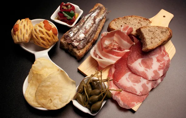 Рыба, хлеб, мясо