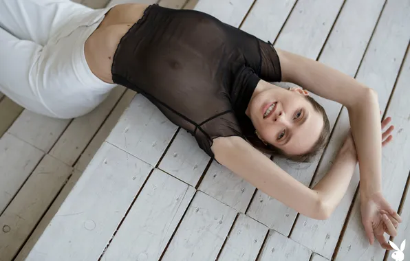 Playboy, sexy, nipples, smile, pornstar, see through, Stacy Cruz, white pants