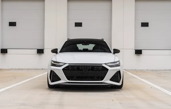 Картинка Audi, Front, White, Face, Avant, RS6, Brutal