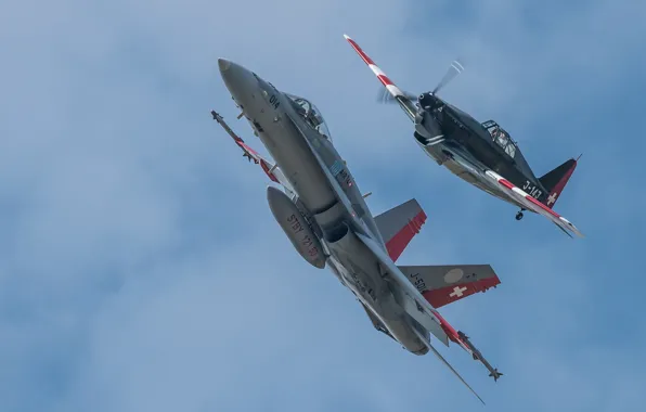Картинка полет, истребители, Hornet, CF-18, Morko-Morane