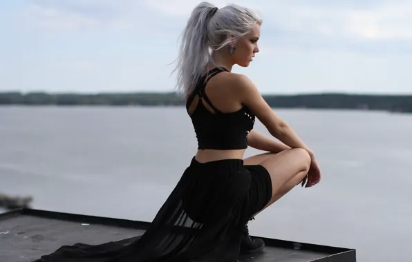 Картинка девушка, поза, фон