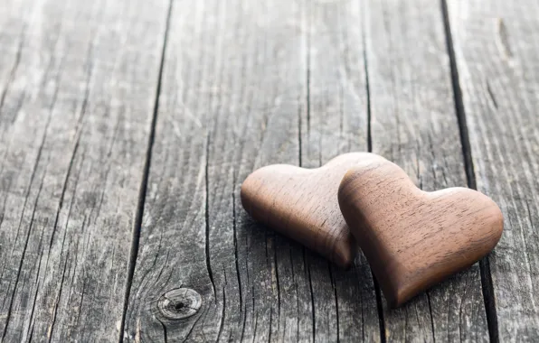 Картинка сердечки, love, wood, romantic, hearts, wooden, valentine's day