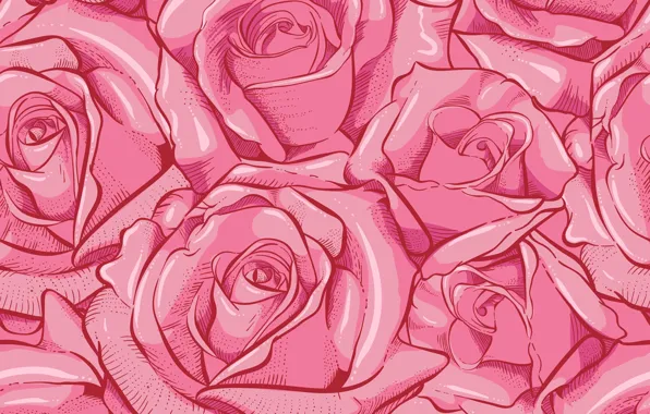 Розы, Цветы, паттерн, pattern, seamless, Floral, бесшовный