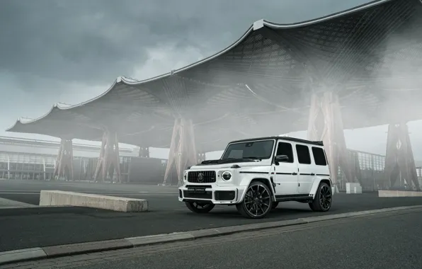 Mercedes, Brabus, Front, White, G-Class, G63, G63 AMG, Brabus 700