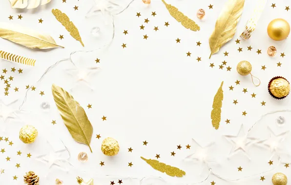 Конфеты, Новый год, golden, Christmas, декор, decoration, Valeria Aksakova