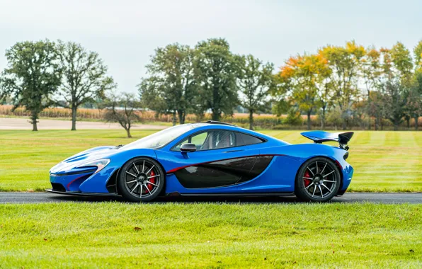 McLaren, blue, McLaren P1, P1