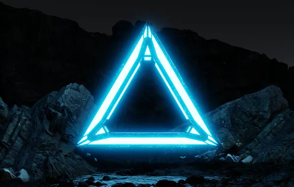 Dark, trial, abstract 3D