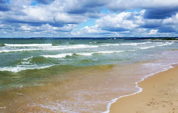 Beach, sea, ocean, water, wave, Baltic