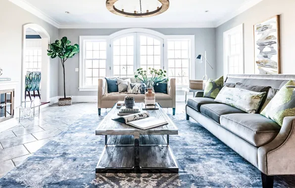 Дизайн, стиль, интерьер, гостиная, living room, светлая, modern farmhouse, современный фермерский дом