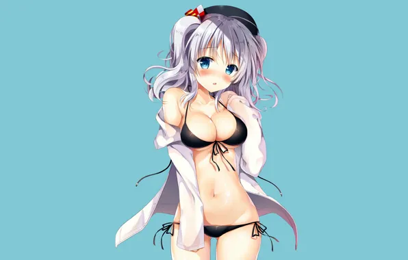 Girl, sexy, cleavage, long hair, boobs, anime, beautiful, pretty