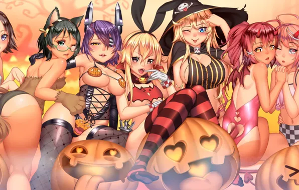 Kawaii, hot, sexy, ass, halloween, monster, devil, mecha