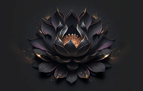 Картинка minimalism, flowers, artificial intelligence, lotus flower