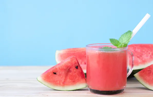 Арбуз, berry, ягода, сок, трубочка, juice, напиток, watermelon