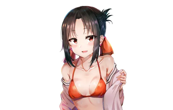 Girl, sexy, cleavage, boobs, anime, beautiful, short hair, pretty